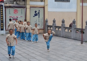 We bumped into this little kids exercising first thing in the morning